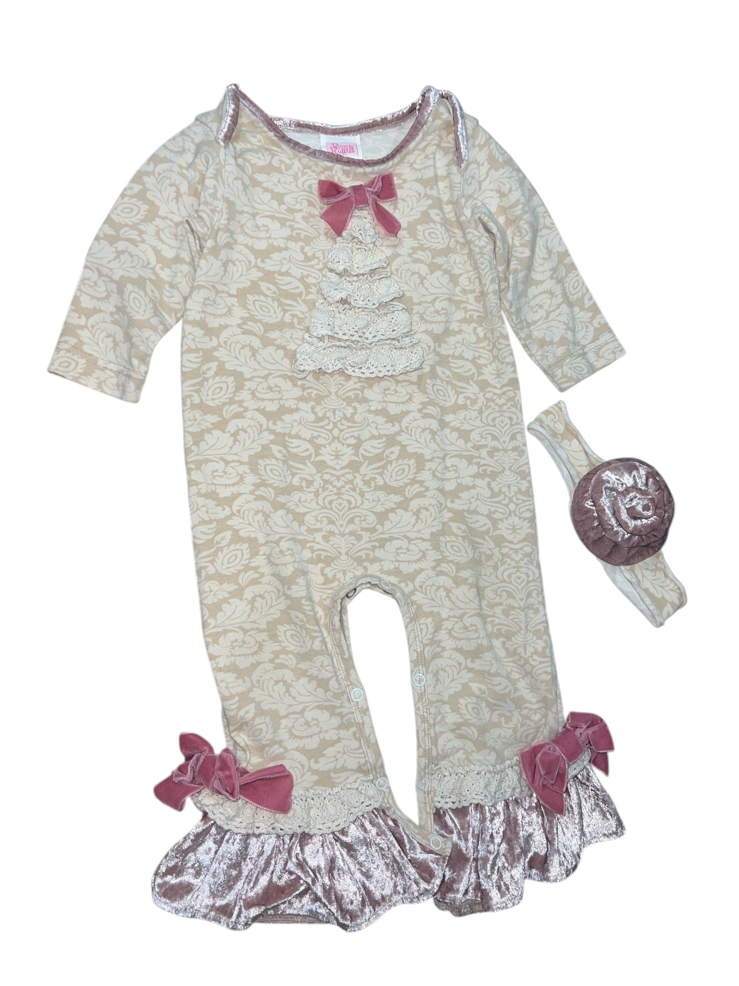 RicRac N Ruffles Christmas Tree Romper