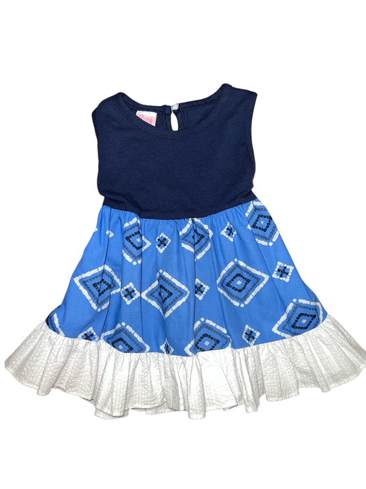 RRR Blue Aztec Dress Size 12mths