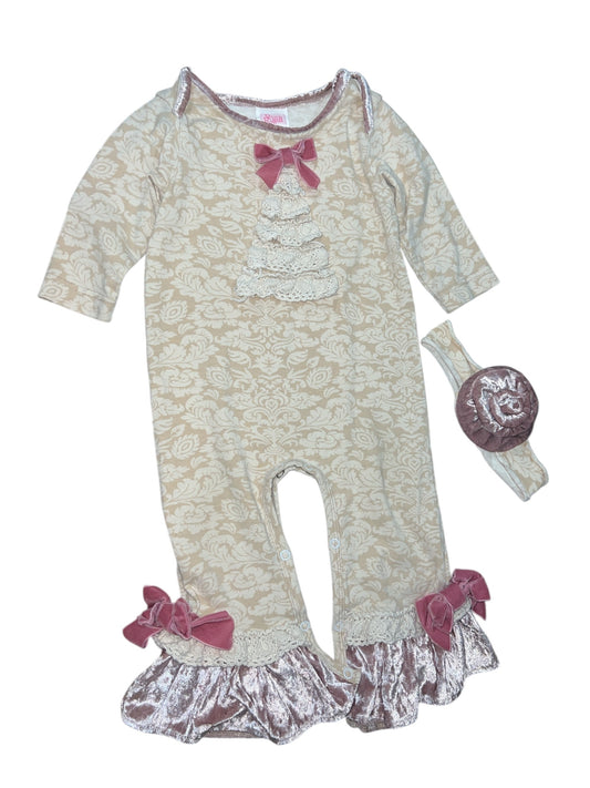 RicRac N Ruffles Christmas Tree Romper