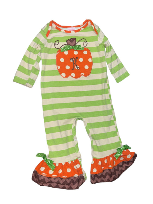 RicRac N Ruffles Pumpkin Romper