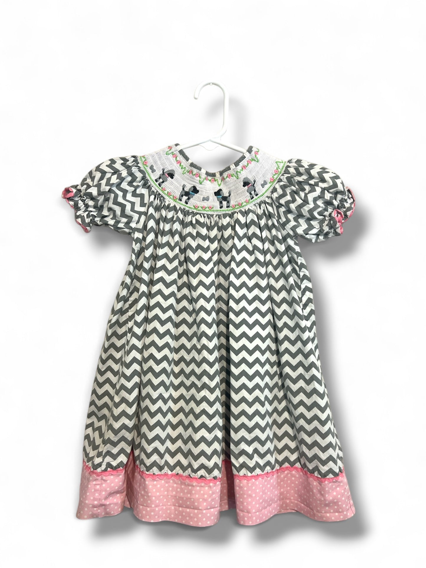Smocked Poodle Dress 12-24 mth