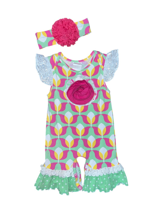 RicRac N Ruffles Swirl Romper
