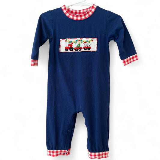 Christmas on the Farm LS Romper