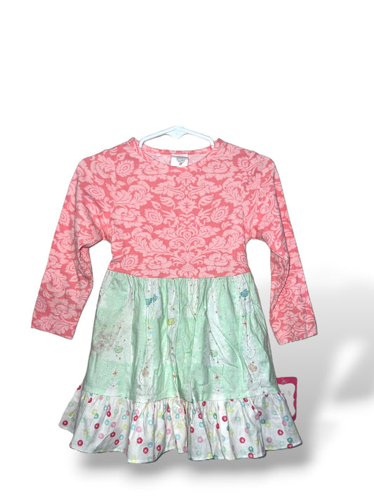 RRR Mint & Pink Christmas Dress size 2t