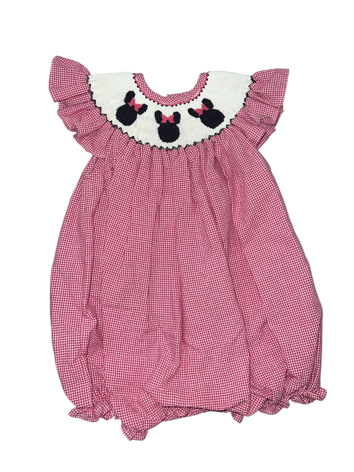 Minnie Mouse Smocked Bubble
