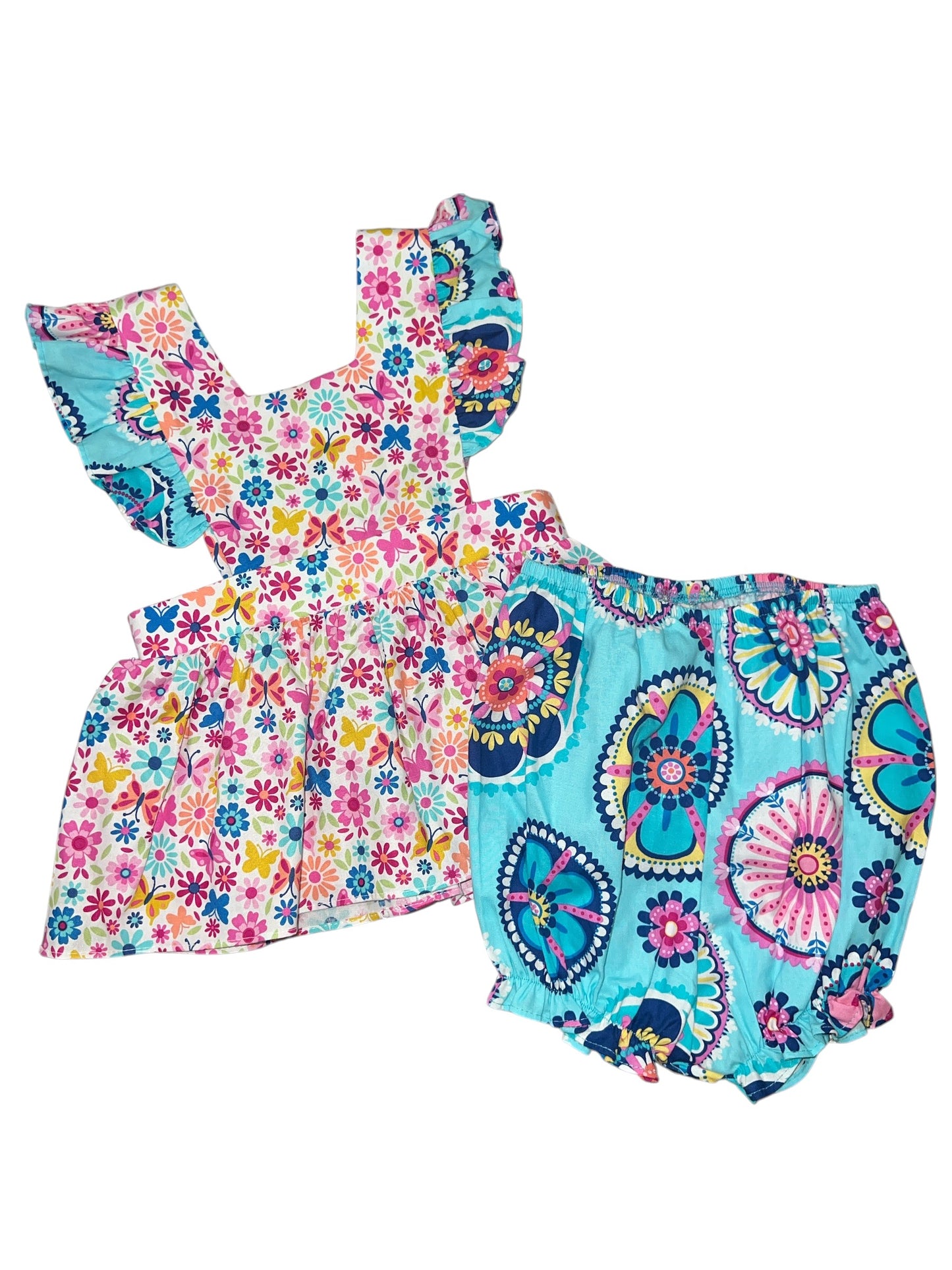 RicRac N Ruffles Floral Set