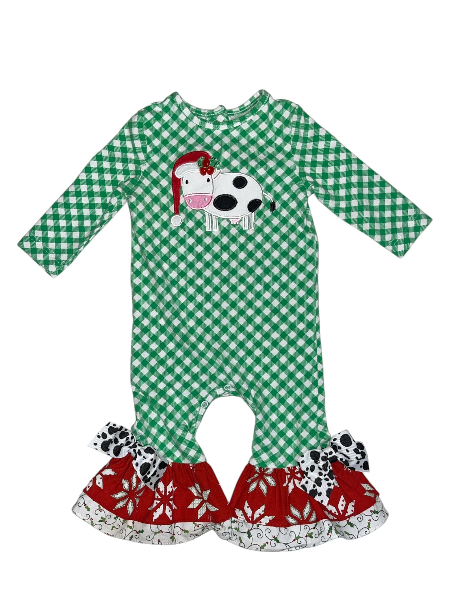 RRR Cow Christmas Romper