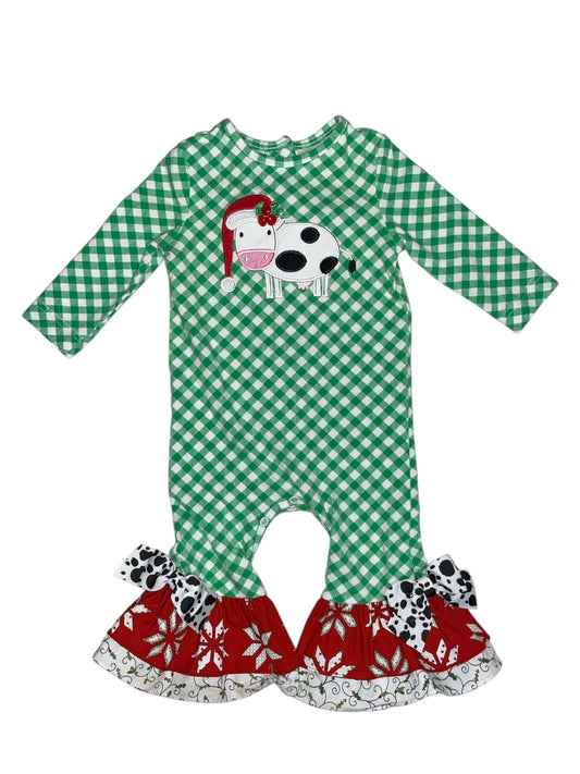 RRR Cow Christmas Romper