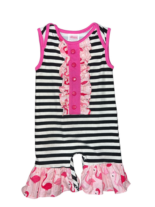 RicRac N Ruffles Flamingo Romper